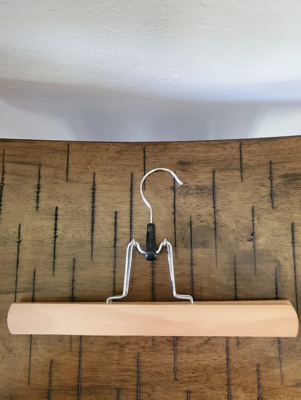 Wooden Pant Clamp Hangers  Natural Cherry Walnut Lot of 8